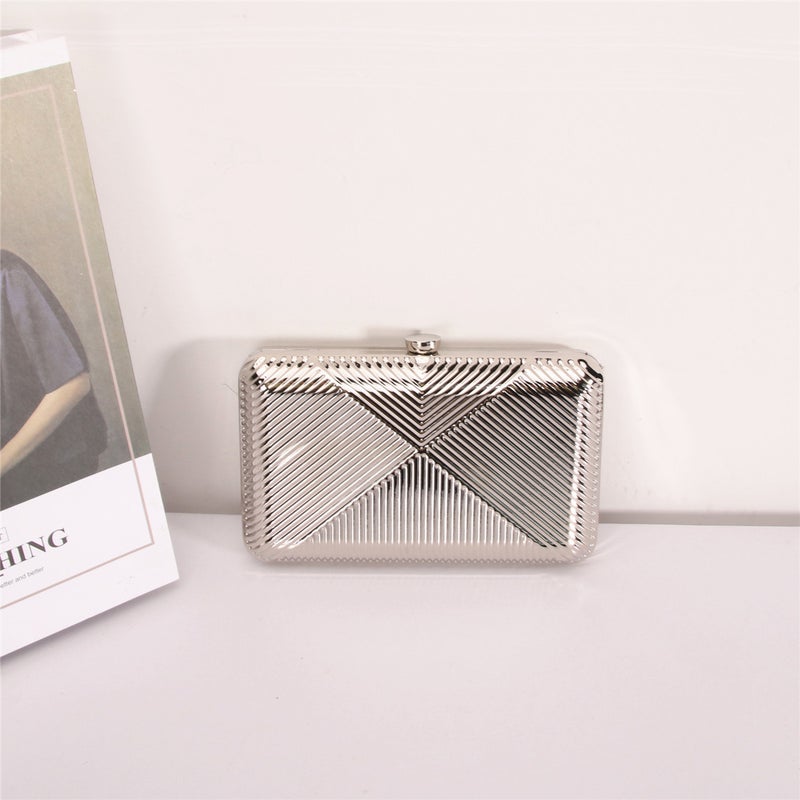 Women'S Elegant Versatile Evening Clutch Square Alloy Chain Crossbody Bag -Selling Dress Bag - Image 5