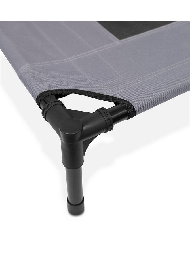 Internet's Best Internet's Best Dog Cot - 36 x 30 - Elevated Dog Bed - Cool Breathable Mesh - Indoor or Outdoor Use - Medium - Grey  - Image 3