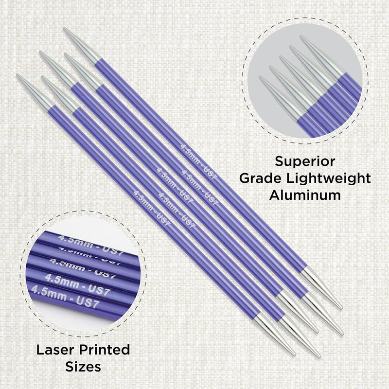 KnitPro Zing Double Pointed Needles 6" (15cm) | US Size 7 (4.5mm) - Image 2