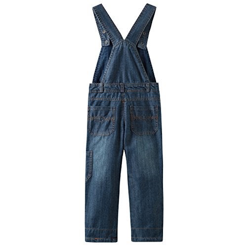 GRANDWISH Boys Blue Thin Denim Bib Overalls 3T - Image 3
