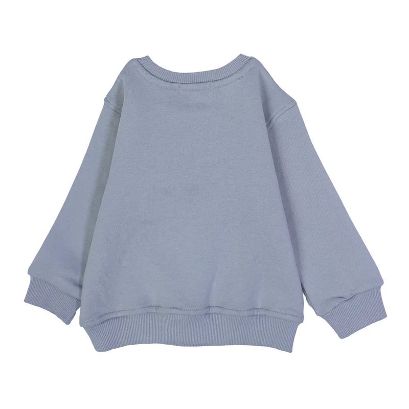 Jello Boys Cotton Sweatshirt – Grey with a Monkey Print - Image 2