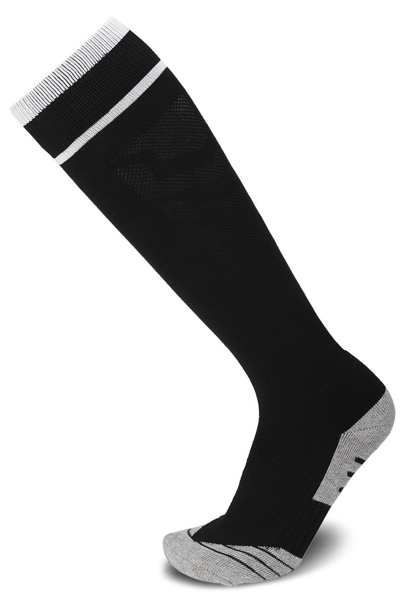 جناح السماء جوارب كرة قدم طويلة للركبة للرجال والنساء، جوارب رياضية مبطنة، جوارب رياضية للكبار للجنسين - أسود - زوج واحد - Image 1