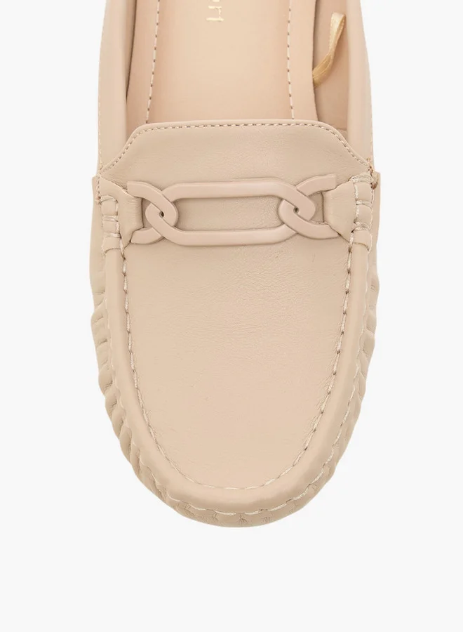لو كونفورت Solid Metal Accent Slip-On Mules
