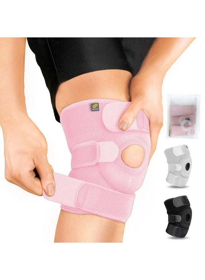 Bracoo Knee Support Brace for Men Women, Adjustable Compression Sleeve Wrap Patellar Pad Tendon - Arthritis Pain, meniscus tear, Injury Recovery, Running, Workout, KS10 - Image 1