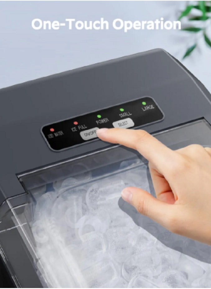 LIVVY Portable Stainless Steel Ice Maker – Fast Ice Cubes in 6–13 Mins, Auto-Cleaning, Compact Countertop Machine for Home, Office & Parties  - Image 2