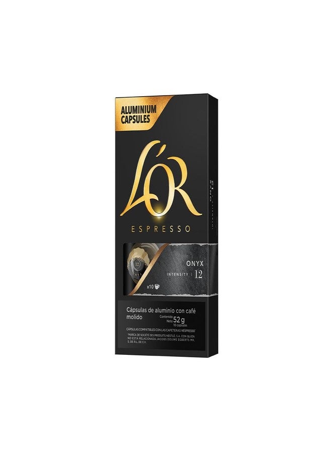 L'OR Espresso Capsules, 10 Count Onyx, Single-Serve Aluminum Coffee Capsules Compatible with the L'OR BARISTA System & *Nespresso Original Machines, 10 Count (Pack of 1) - Image 2
