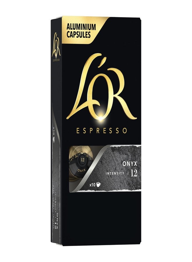L'OR Espresso Capsules, 10 Count Onyx, Single-Serve Aluminum Coffee Capsules Compatible with the L'OR BARISTA System & *Nespresso Original Machines, 10 Count (Pack of 1) - Image 1