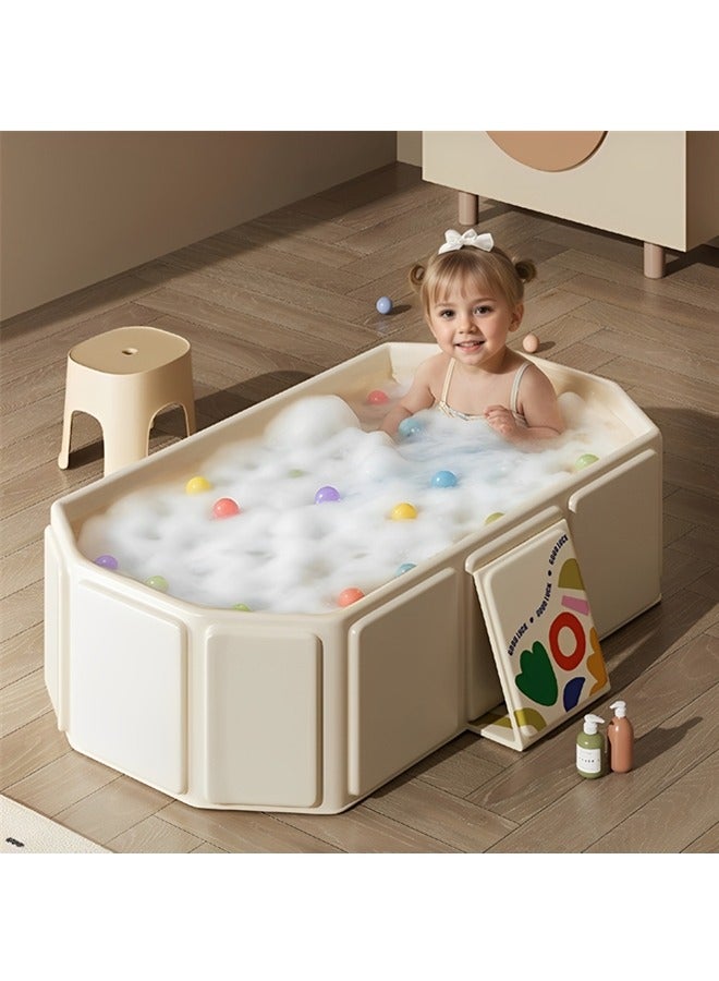Foldable Baby Bathtub - Quick Pop Up Non Inflatable Tub for 0-8 Years Old Infants, Space-Saving and Durable Portable Baby Bath - Image 2