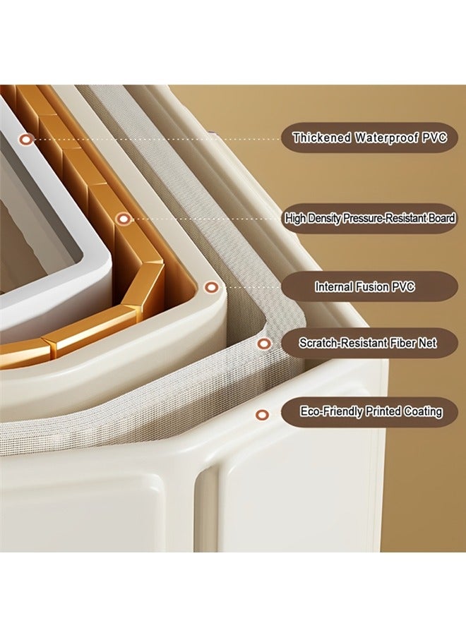 Foldable Baby Bathtub - Quick Pop Up Non Inflatable Tub for 0-8 Years Old Infants, Space-Saving and Durable Portable Baby Bath - Image 3