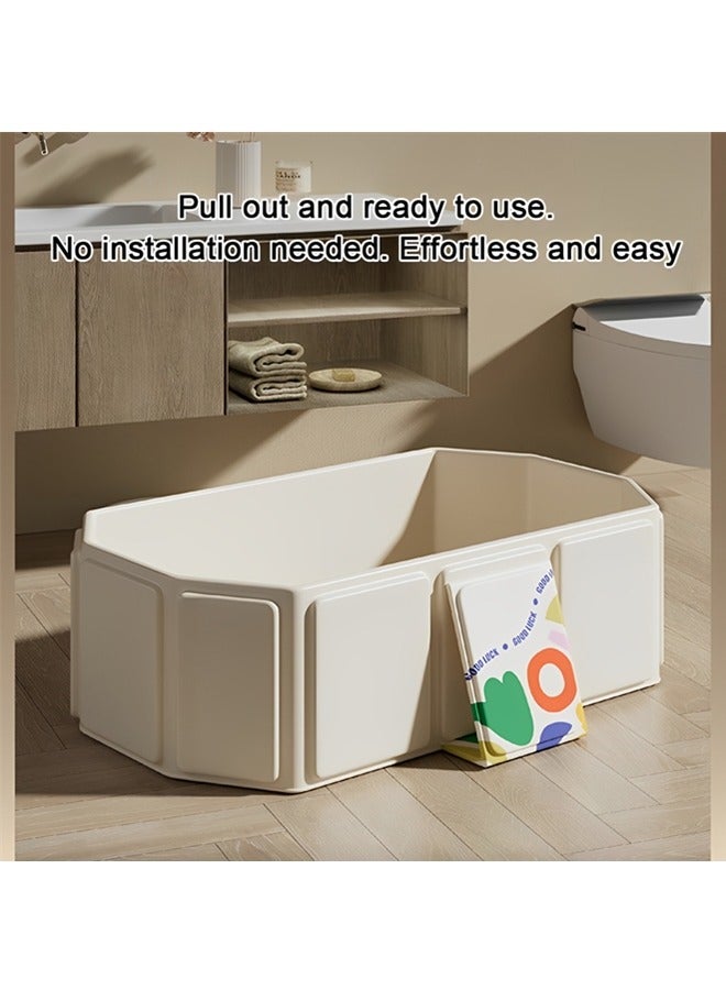 Foldable Baby Bathtub - Quick Pop Up Non Inflatable Tub for 0-8 Years Old Infants, Space-Saving and Durable Portable Baby Bath - Image 5