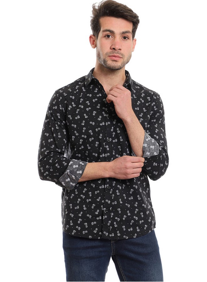 WHITE RABBIT Buttons Down Pineapple Long Sleeves Shirt - Image 1