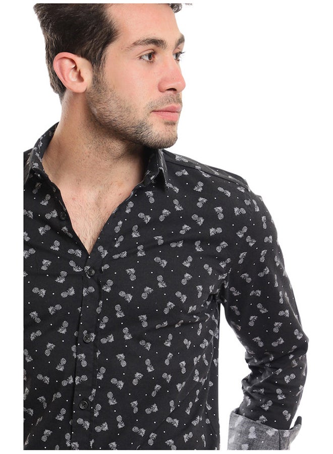 WHITE RABBIT Buttons Down Pineapple Long Sleeves Shirt - Image 4