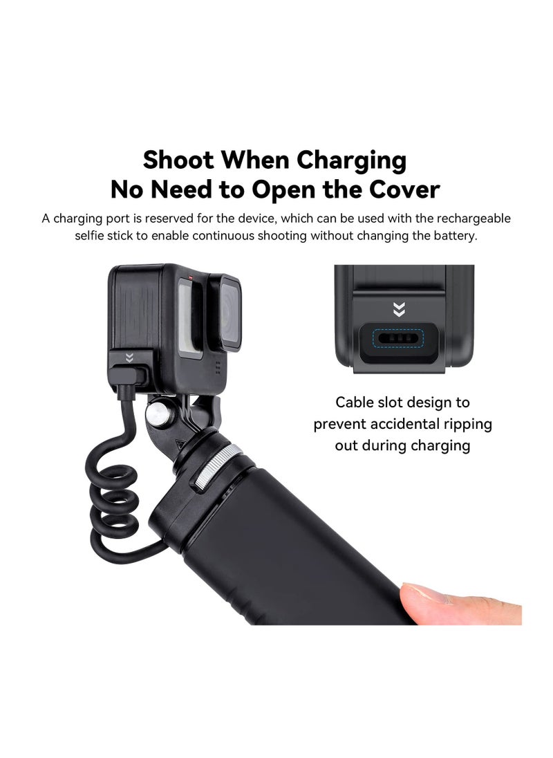 SYOSI Upgraded Battery Door Cover for GoPro 12 11 10 9, Water Snow Resistant Protective Case Charger Type-C Charging Mount for Go Pro Hero 12 Hero 11 Hero 10 Hero 9 Black Battery Cover Go Pro Accessories  - Image 4