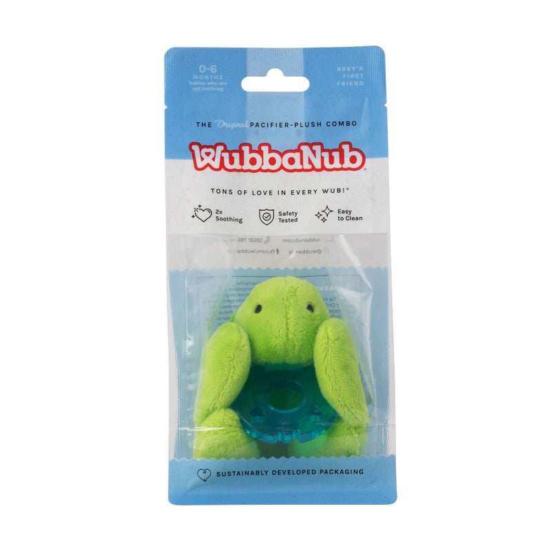 WubbaNub Infant Pacifier, Silicone, Latex Free,Phthalate Free - Turtle - Image 5