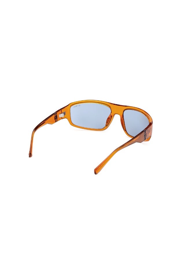 جس نظارة شمسية  عصرية بإطار مستطيل للرجال - برتقالي شفاف - Image 5