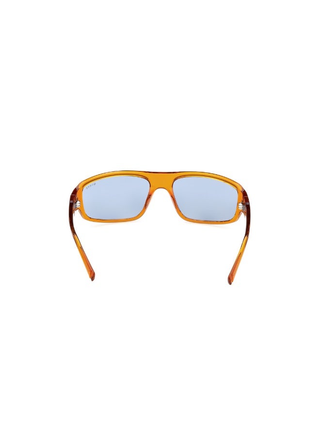 جس نظارة شمسية  عصرية بإطار مستطيل للرجال - برتقالي شفاف - Image 4