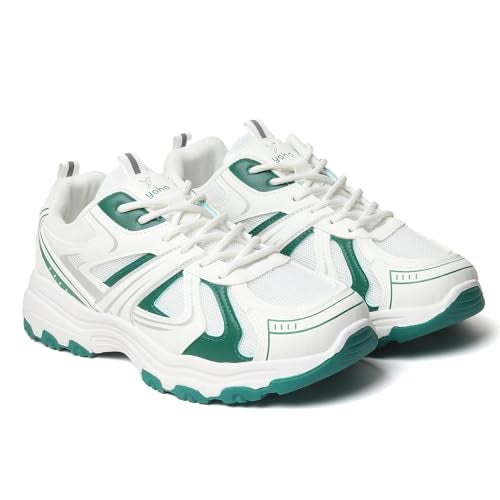YOHO Tempo Chunky Sneakers for Women|Stylish & Lightweight Casual Sports Shoes for Woman/Girls |Walking, Running, Gym & Everyday Use -0705 | Fern Mist - UK 5 - Image 1