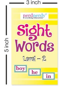 nerdnerdy Nerdnerdy Sight Words Flash Cards Level-2, Language Development Cards, Learn to Read Vocabulary for Preschool to First Grade  - Image 4