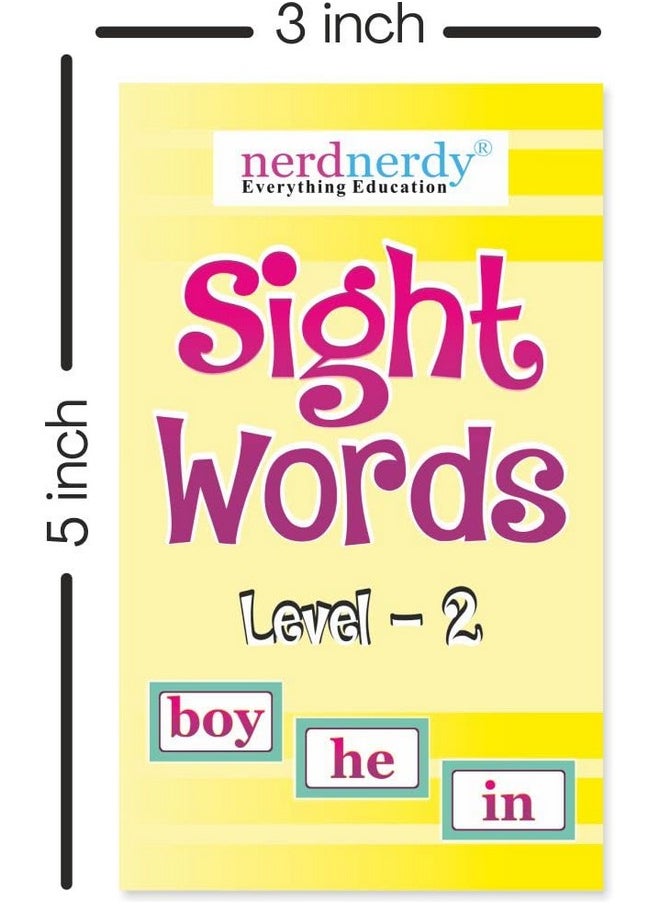 nerdnerdy Nerdnerdy Sight Words Flash Cards Level-2, Language Development Cards, Learn to Read Vocabulary for Preschool to First Grade  - Image 4