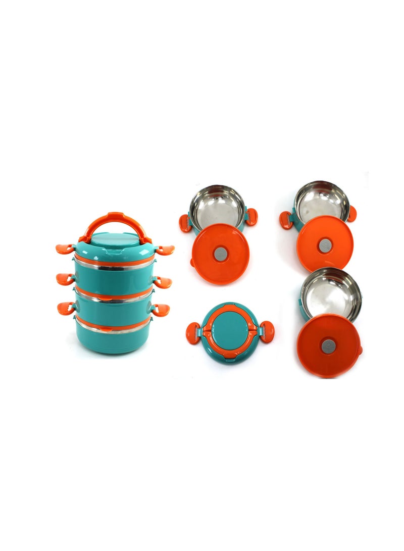 Bento Box Lunch Box Thermal Leak Proof BPA Free Stainless Steel Lunch Box For Kids & Adults 3 tier  - Image 4