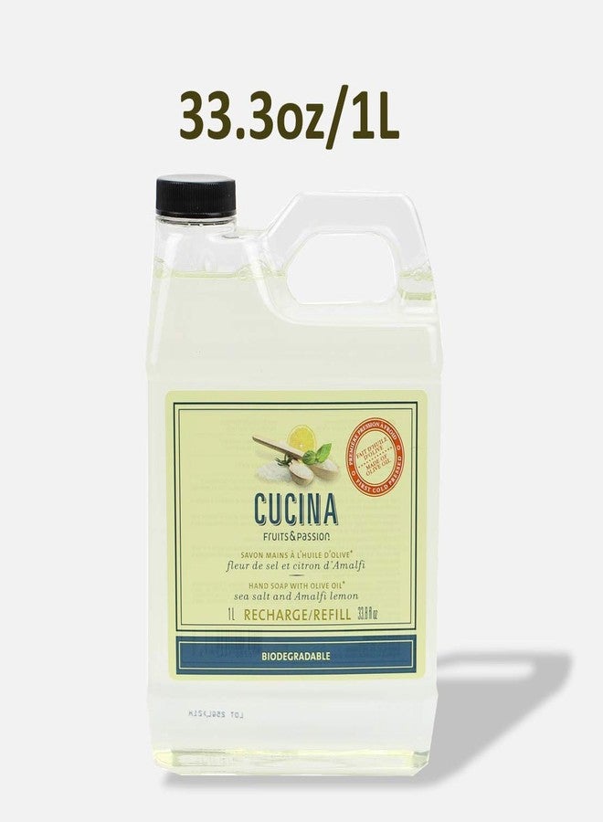 Cucina Fruits & Passion Sea Salt and Amalfi Biodegradable Liquid Hand Soap Refill 33.8 Ounces - 2 Pack - Image 5