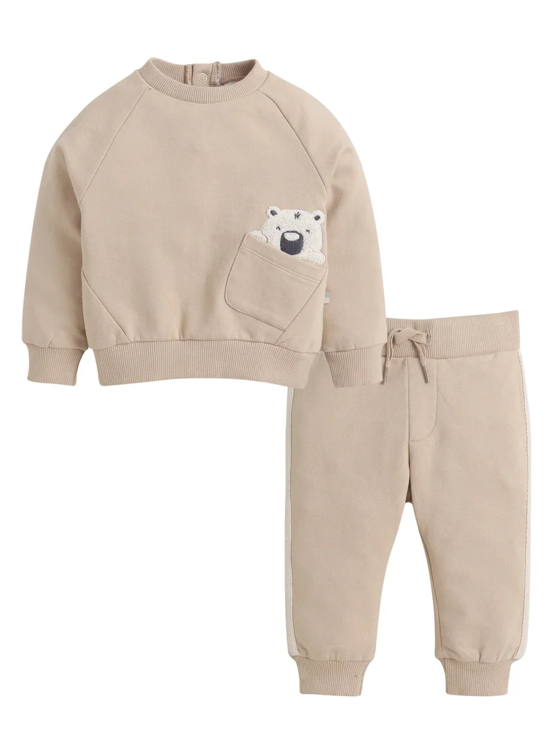 Dirkje Boys Bear Pocket Sweatshirt & Jogger Co-Ord Set