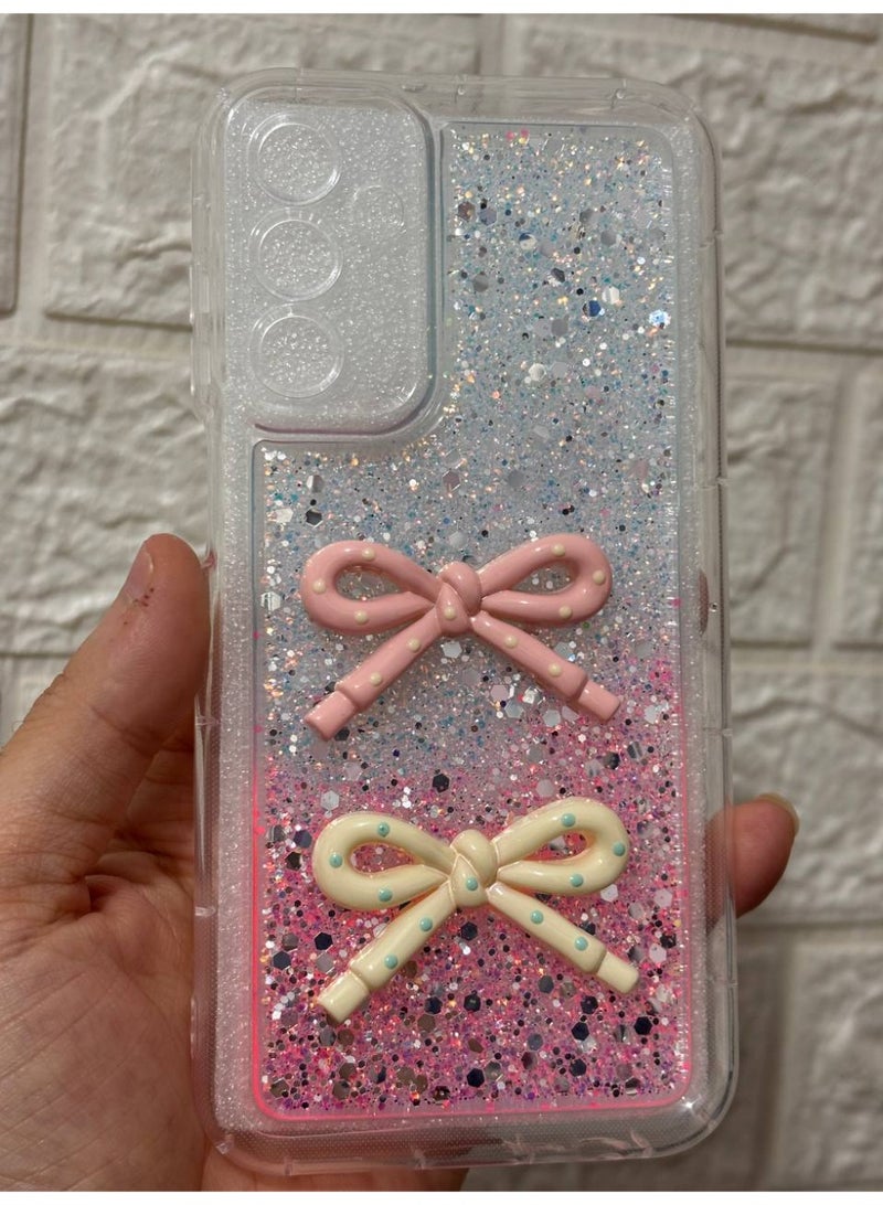 غطاء خلفي مع فيونكة متوافق مع هاتف سامسونج A15 - Image 1