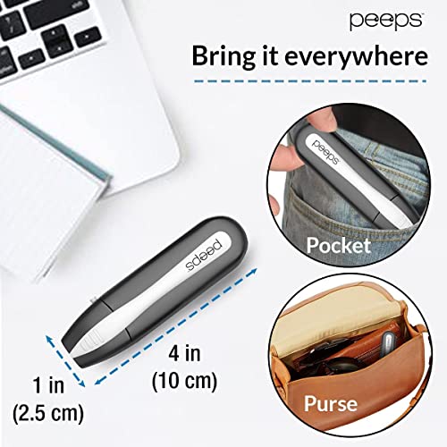 Peeps CarbonKlean Peeps Glasses Cleaner - for Eyeglasses, Reading Glasses, and More - Lens Cleaner with Carbon Microfiber Tech - Injected Black - 1 Count - Image 4