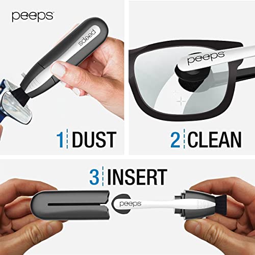 Peeps CarbonKlean Peeps Glasses Cleaner - for Eyeglasses, Reading Glasses, and More - Lens Cleaner with Carbon Microfiber Tech - Injected Black - 1 Count - Image 3