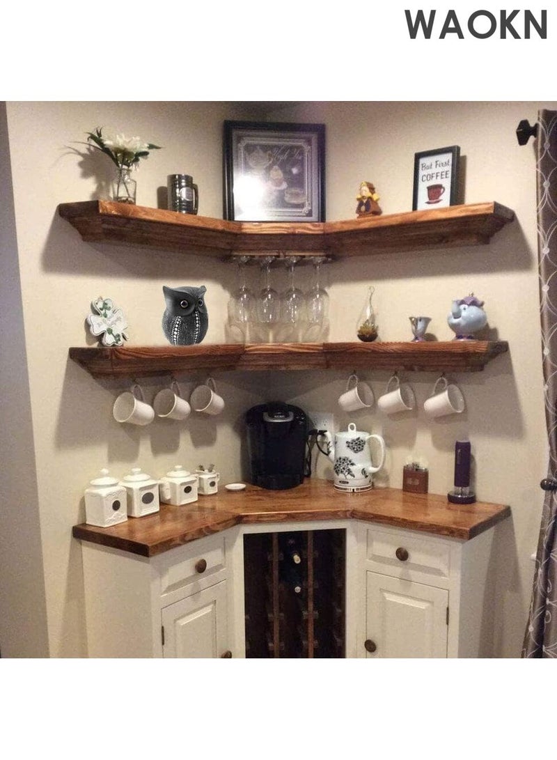 دبليو أيه أو كي أن تمثال بومة عصري - تمثال حيواني مصنوع يدويًا من الراتنج لديكور المنزل والمكتب - منحوتة زخرفية أنيقة للمكتب ورف الكتب وحامل التلفزيون - فكرة هدية فريدة لهواة الجمع (ارتفاع 14 سم/5.5 بوصة، أسود) - Image 4