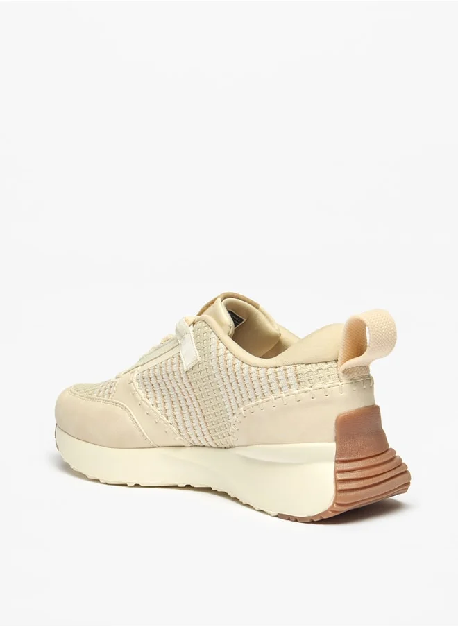 لي كوبر Women's Panelled Lace-Up Low Ankle Sneakers