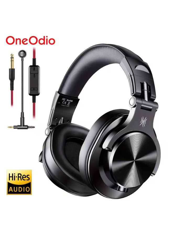 OneOdio A71m Professional Studio & Gaming Headset with Boom Mic - Over-Ear Wired Headphones, Hi-Res Audio, Noise Isolation, Compatible with PC, PS4, Xbox One, Skype, Zoom - Heavy-Duty Build, Detachable Cable, Compatible with Smartphones/ Tablets/ DJ/ Office - Ideal for Streaming, Recording, Music Production - Image 1