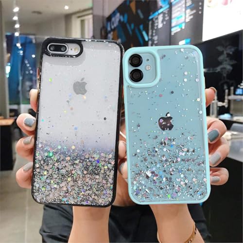 VONZEE® Case Compatible with iPhone 11 (6.1 inch), Non Moving Glitter Cover for Girls & Women Soft TPU Shockproof Anti Scratch Drop Protection Cover (Mint Green) - Image 4