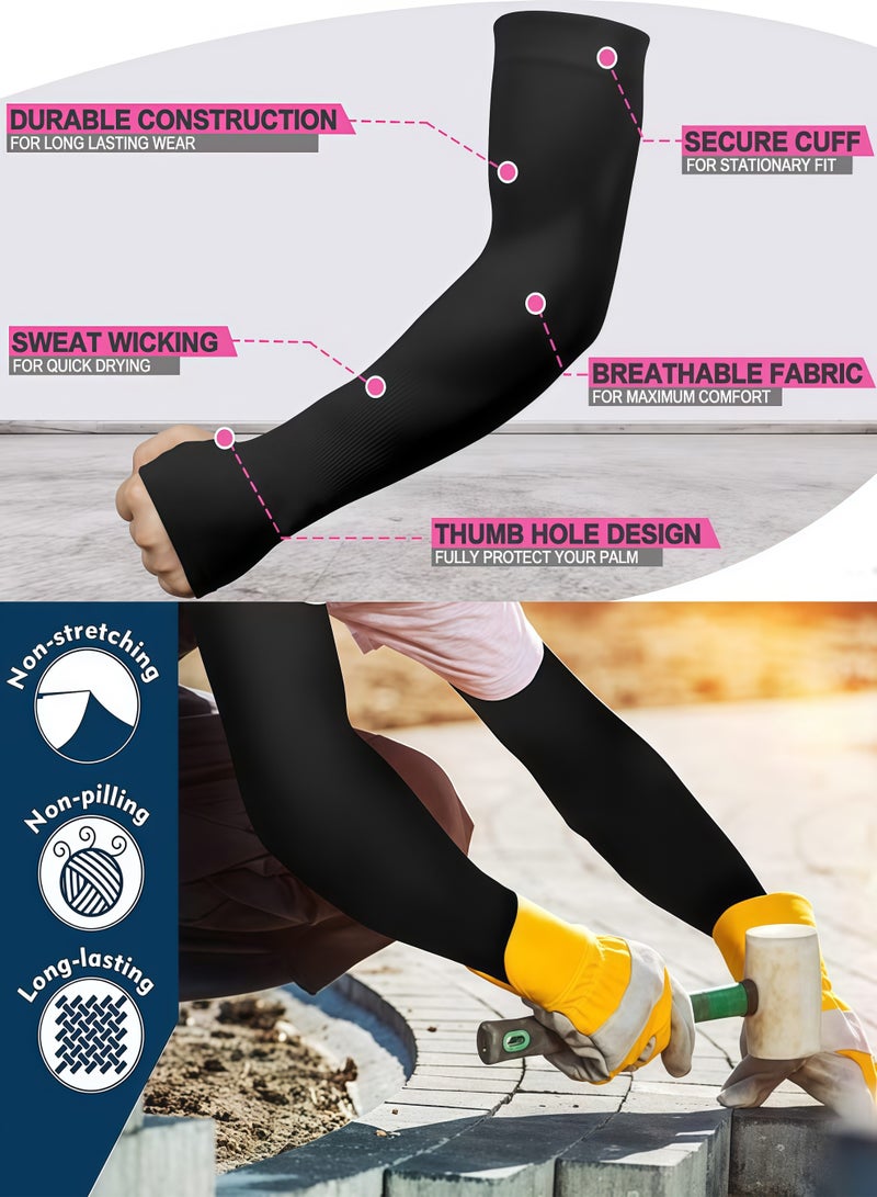 Lets slim UV Sun Protection Arm Sleeves, UPF 50 Sports Cooling Arm Compression Sleeves for Men Women Teenager，6pairs - Image 5