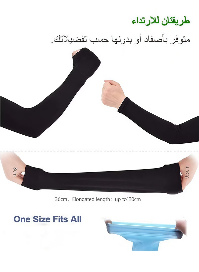 Lets slim UV Sun Protection Arm Sleeves, UPF 50 Sports Cooling Arm Compression Sleeves for Men Women Teenager，6pairs - Image 4