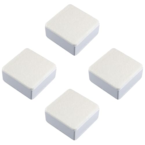AUXBC 1.2 Inch Self-Adhesive Furniture Riser, Square Carbon Steel Bed Table Sofa Lift Heavy Duty Bed Riser, Adds 1.2 Inch Height with Felt Pad (4Pcs/White) - Image 1