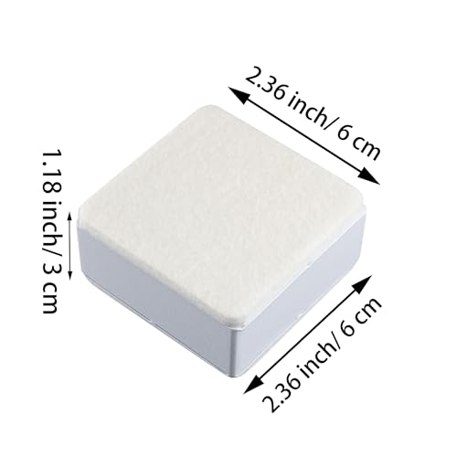 AUXBC 1.2 Inch Self-Adhesive Furniture Riser, Square Carbon Steel Bed Table Sofa Lift Heavy Duty Bed Riser, Adds 1.2 Inch Height with Felt Pad (4Pcs/White) - Image 2