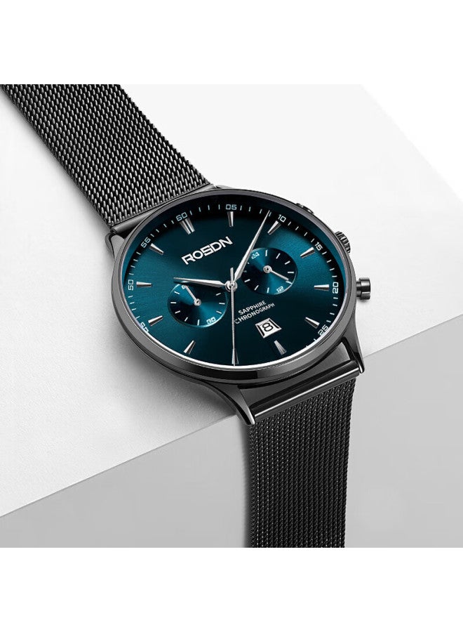 Rosdn Men's Watch 2025 New Quartz Multifunction Student Men's Watch Single Calendar - Image 4