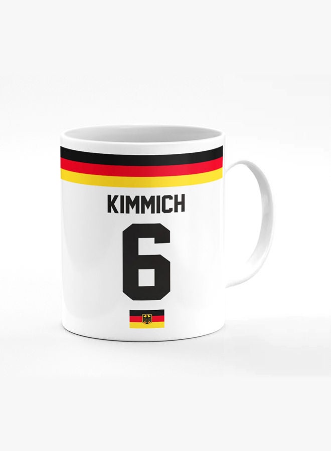 Stylizedd Designer Printed Coffee Mug with Heavy Duty Handle 11oz Ceramic Personalised Gift Mugs Cup [Microwave Safe & Dishwasher Proof] -Football Team - Germany Player Name - Kimmich - Image 1