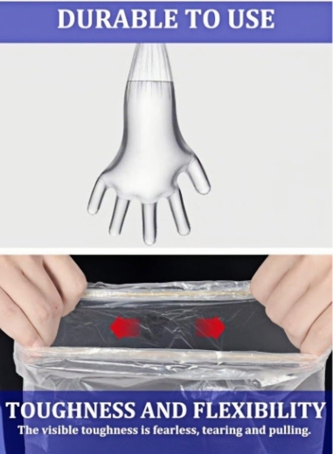 كيفن 50 عبوة قفاز طويل الذراعين مقاوم للماء يمكن التخلص منه, مع سوار مطاطي, قفازات التنظيف المنزلية سميكة, لغسل الأطباق في المطبخ، ومناولة الطعام، وقفازات غسل الخضراوات - Image 4