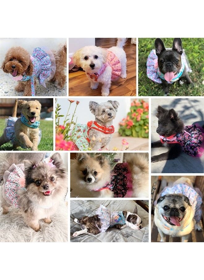 Blueberry Pet Soft & Comfy Spring Scent Inspired Floral No Pull Mesh Puppy Dog Costume Harness Dress, Rose Baby Pink, Chest Girth 14"-16", X-Small, Adjustable Harnesses for Dogs  - Image 2
