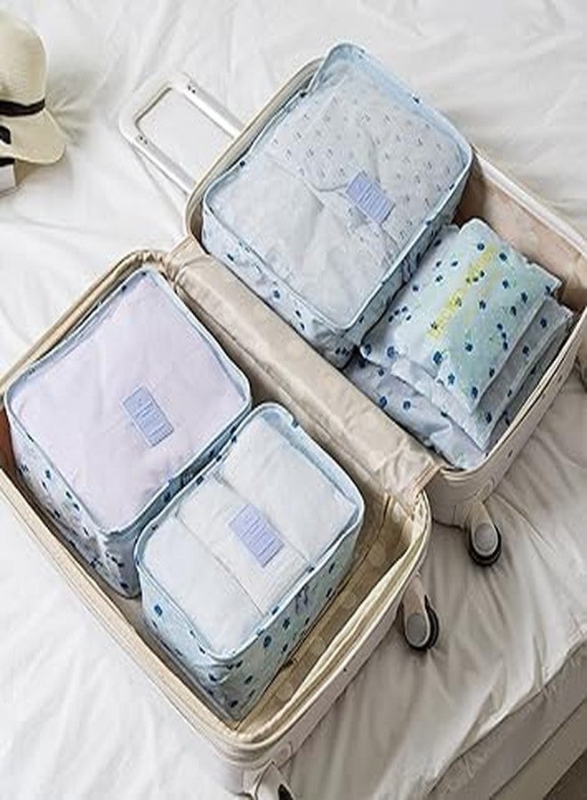Keetly Travel Storage Cubes || Printed Clothes Packing Cubes || Space Savers Bags || Cosmetics Underwear Socks Shoes || Polyester Organizer Pouch pack of 6 - Image 3