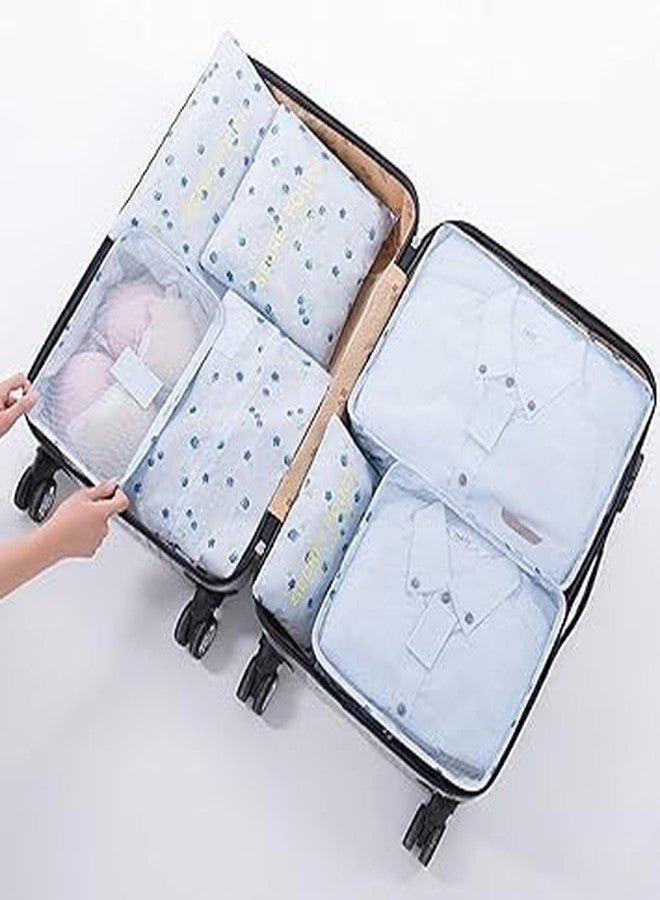 Keetly Travel Storage Cubes || Printed Clothes Packing Cubes || Space Savers Bags || Cosmetics Underwear Socks Shoes || Polyester Organizer Pouch pack of 6 - Image 5