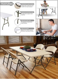 LANNYHOME Foldable Camping Table Portable Outdoor Picnic Table  - Image 3