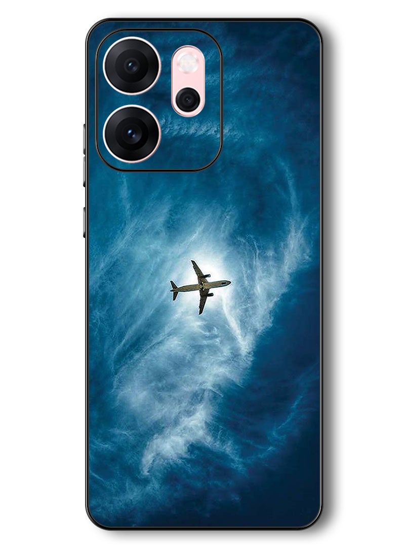 Theodor Case Compatible with Oppo Reno 14 F 6.57 Inch Protection Shockproof Bumper Cover Plane In The Sky - Image 1