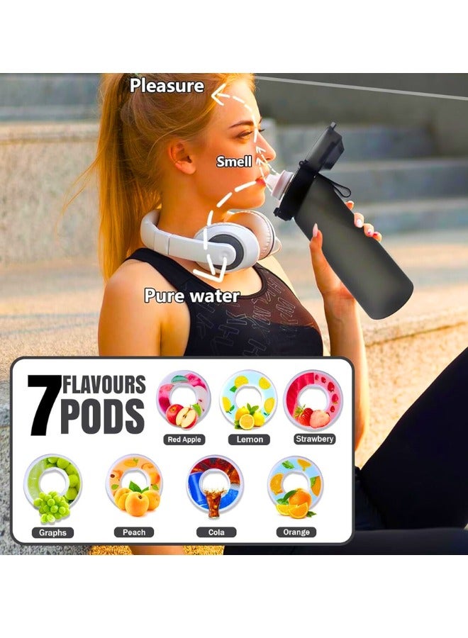 Chase Up Air Up Water Bottle with 7 Flavored Pods (Pod Holder Included), Multi-Color Fruit Scented Bottle for Kids, Sports & Travel, 650ml, Leak Proof - Image 2