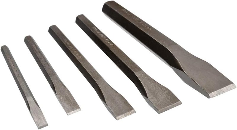 Mayhew Tools 90002 Cold Chisel Set, 5-Piece, Shot Blast Finish - Image 1