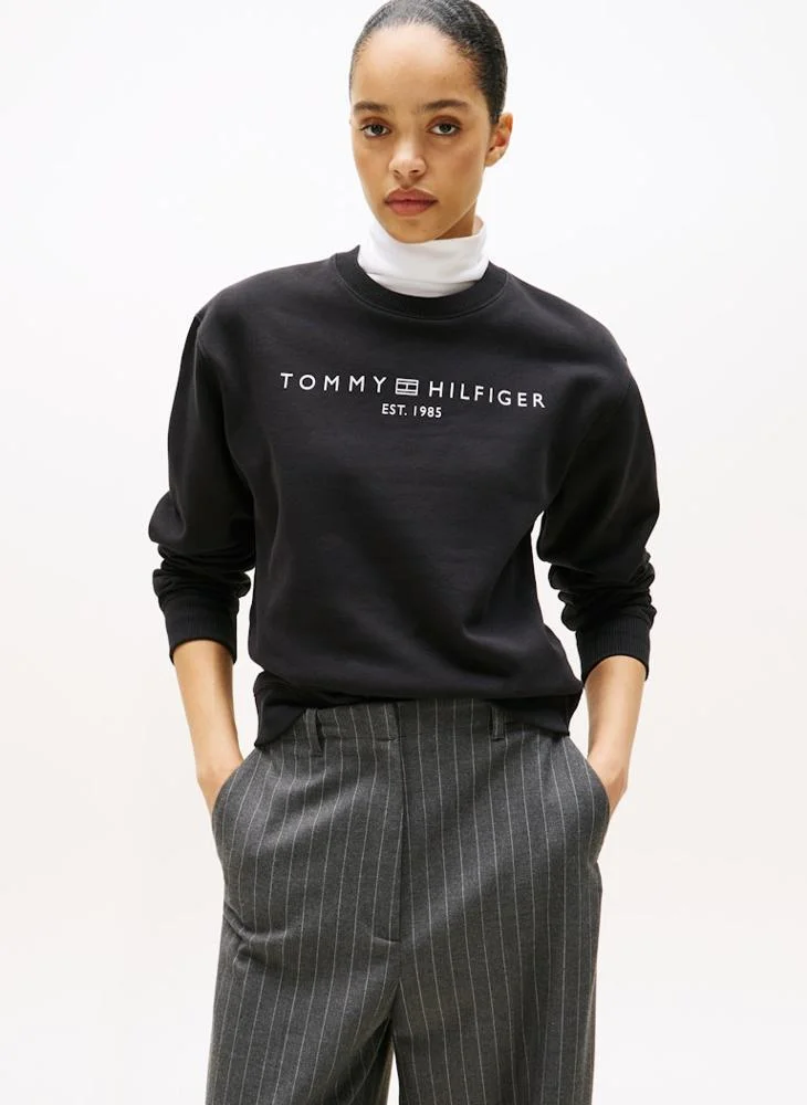 تومي هيلفيغر Graphic Crew Neck Sweatshirt