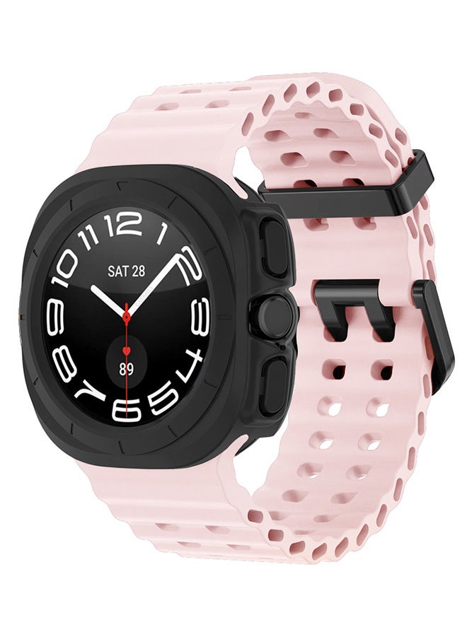 CATANES (for Samsung Galaxy Watch 7 Ultra 47mm) 2 Packs Silicone Band and Case, Soft Ocean Silicone Sport Strap Replacement Accessory  - Image 3