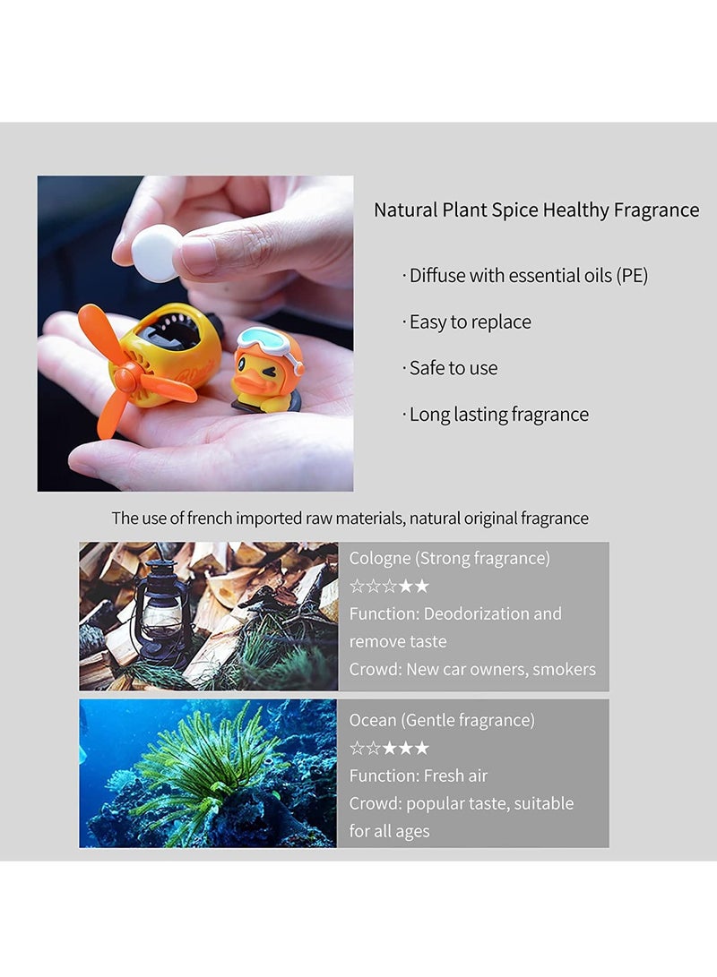 Loquat Car Air Fresheners Cartoon Yellow Duck Pilot Automotive Air Outlet Fan Creative Car Perfume Decoration (Yellow Duck) - Image 5